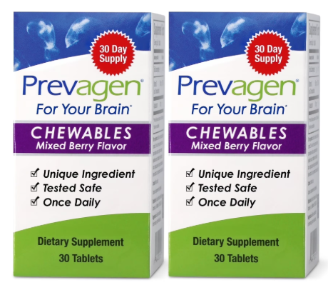 Prevagen Regular Strength Chewable Mixed Berry - 30 Tablets - 2 Pack (60 Day Supply)