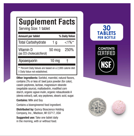 Prevagen Regular Strength Chewable Mixed Berry - 30 Tablets - 2 Pack (60 Day Supply)