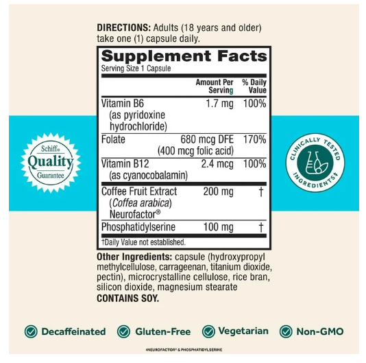 Neuriva Plus Brain Health Memory Support - 30 Capsules - 2 Pack (60 Day Supply)