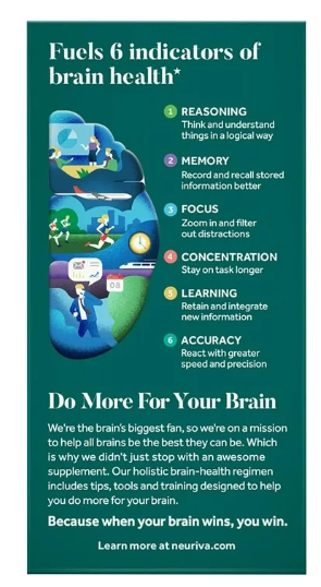 Neuriva Plus Brain Health Memory Support - 30 Capsules - 2 Pack (60 Day Supply)